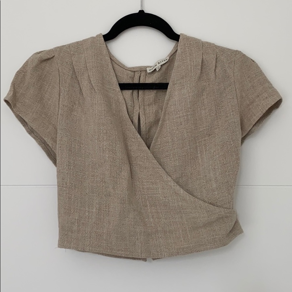 BN Linen Cropped Blouse